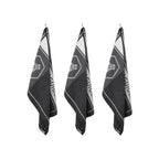 Miel - Lot De 3 Torchons Jacquard - Coton - Noir