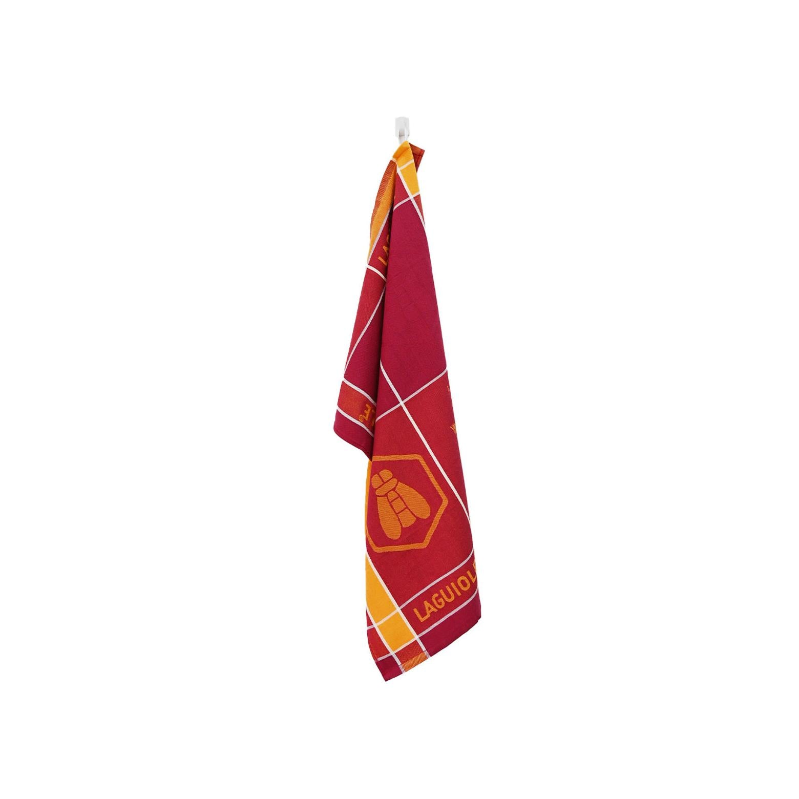 Tartan - Lot De 3 Torchons Jacquard - Coton - Orange