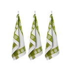 Carré - Lot De 3 Torchons Nid D'Abeille - Coton - Vert