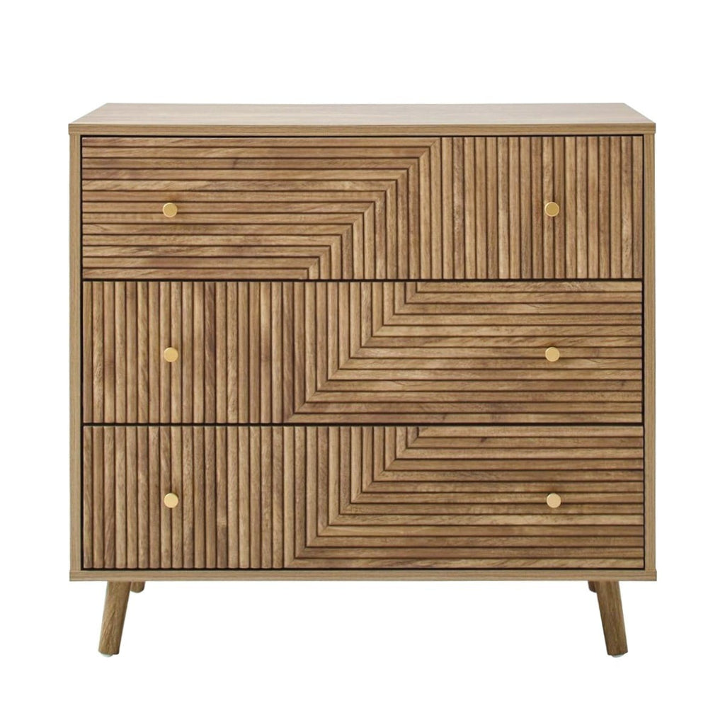 Eden - Commode 3 Tiroirs - Lamellées