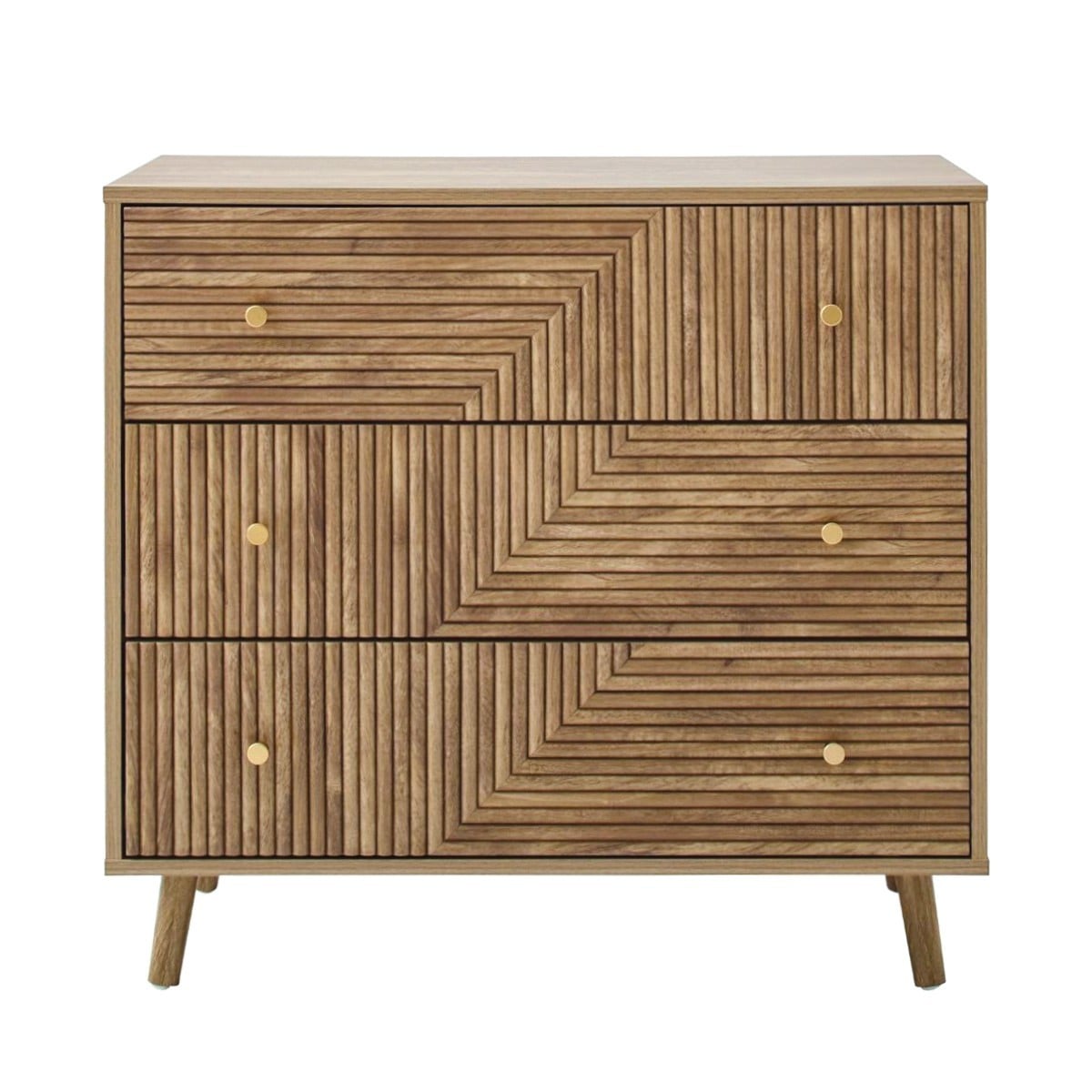 Eden - Commode 3 Tiroirs - Lamellées