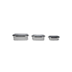 Lot De 3 Boîtes Rectangulaires - Inox - Argent