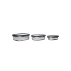 Lot De 3 Boîtes Rectangulaires - Inox - Argent