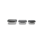 Lot De 3 Boîtes Rectangulaires - Inox - Argent