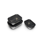 Lot De 3 Boîtes Rectangulaires - Inox - Argent