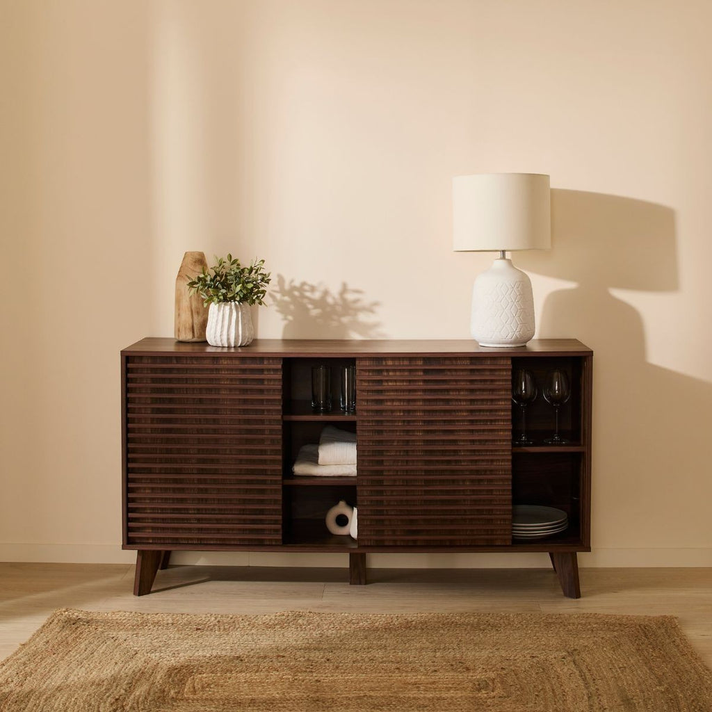 Anna - Buffet 2 Portes Coulissantes - Effet Bois