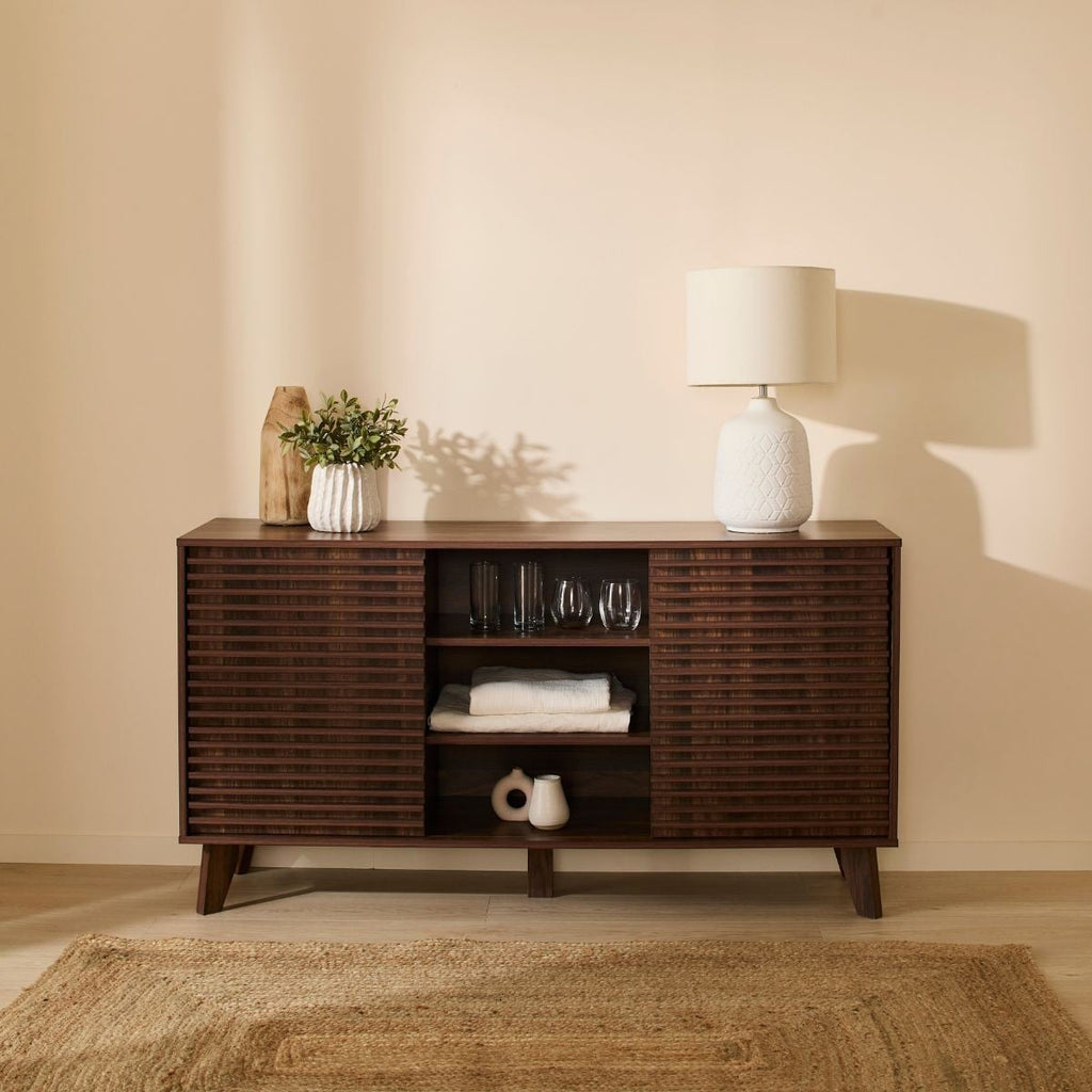 Anna - Buffet 2 Portes Coulissantes - Effet Bois