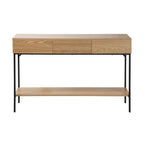 Tessa - Console 3 Tiroirs - Bois & Metal