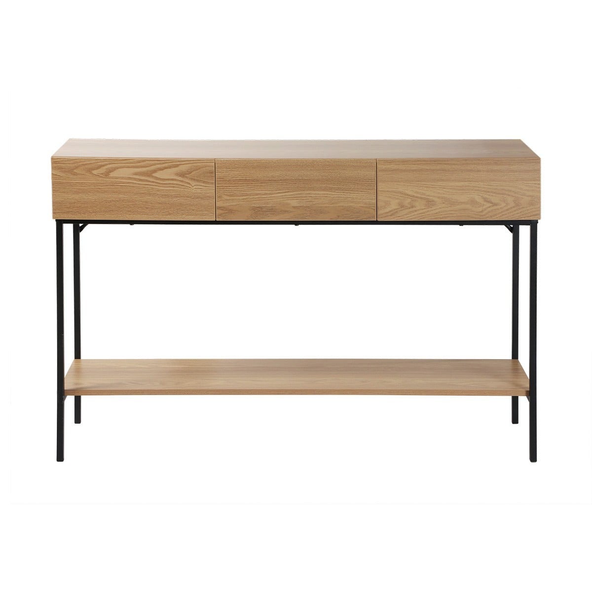 Tessa - Console 3 Tiroirs - Bois & Metal