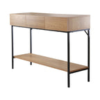 Tessa - Console 3 Tiroirs - Bois & Metal