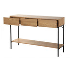 Tessa - Console 3 Tiroirs - Bois & Metal