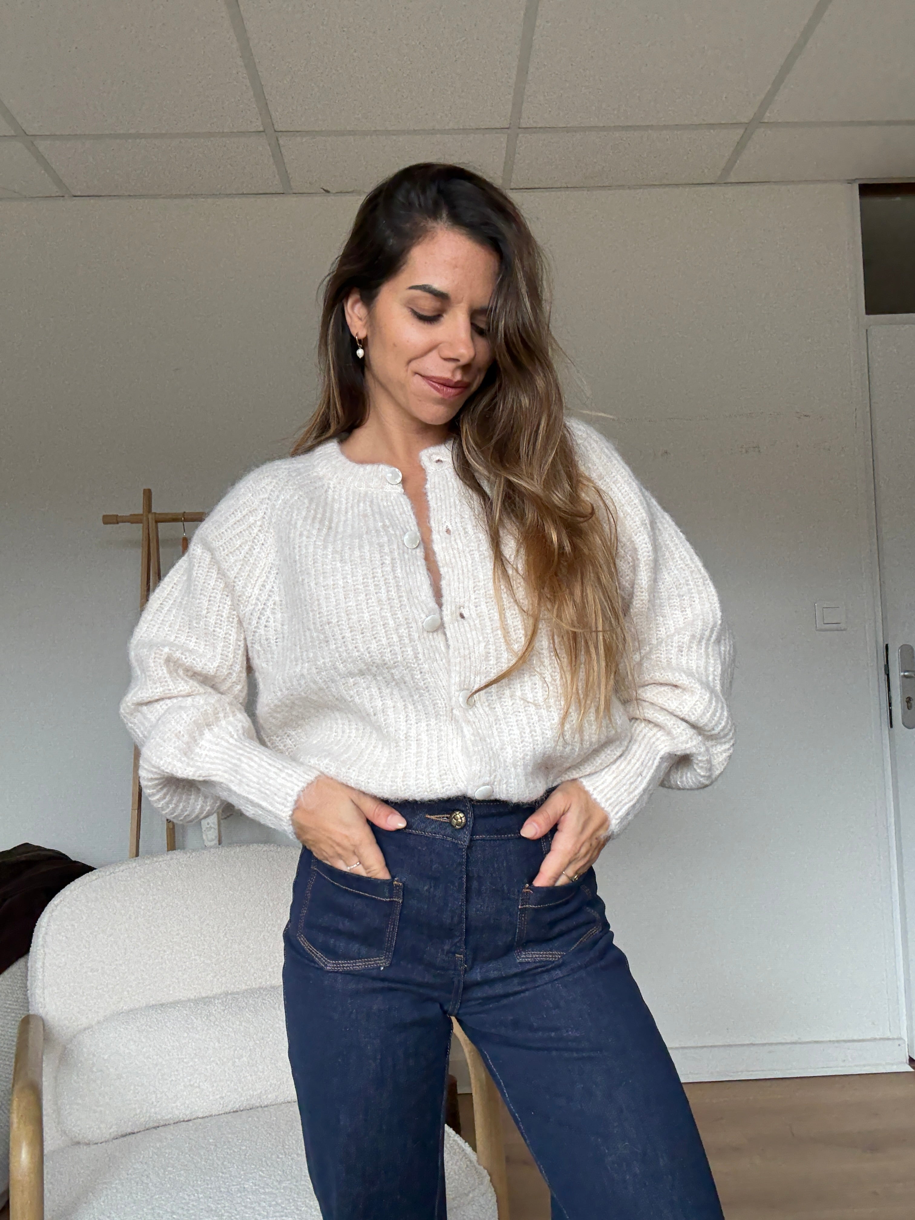 Irene Beige Cardigan