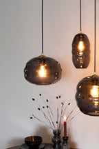 Lauren S - Pendant light - Glass - Gray