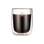 Set of 2 Double Wall Cappuccino Cups - Glass - Transparent