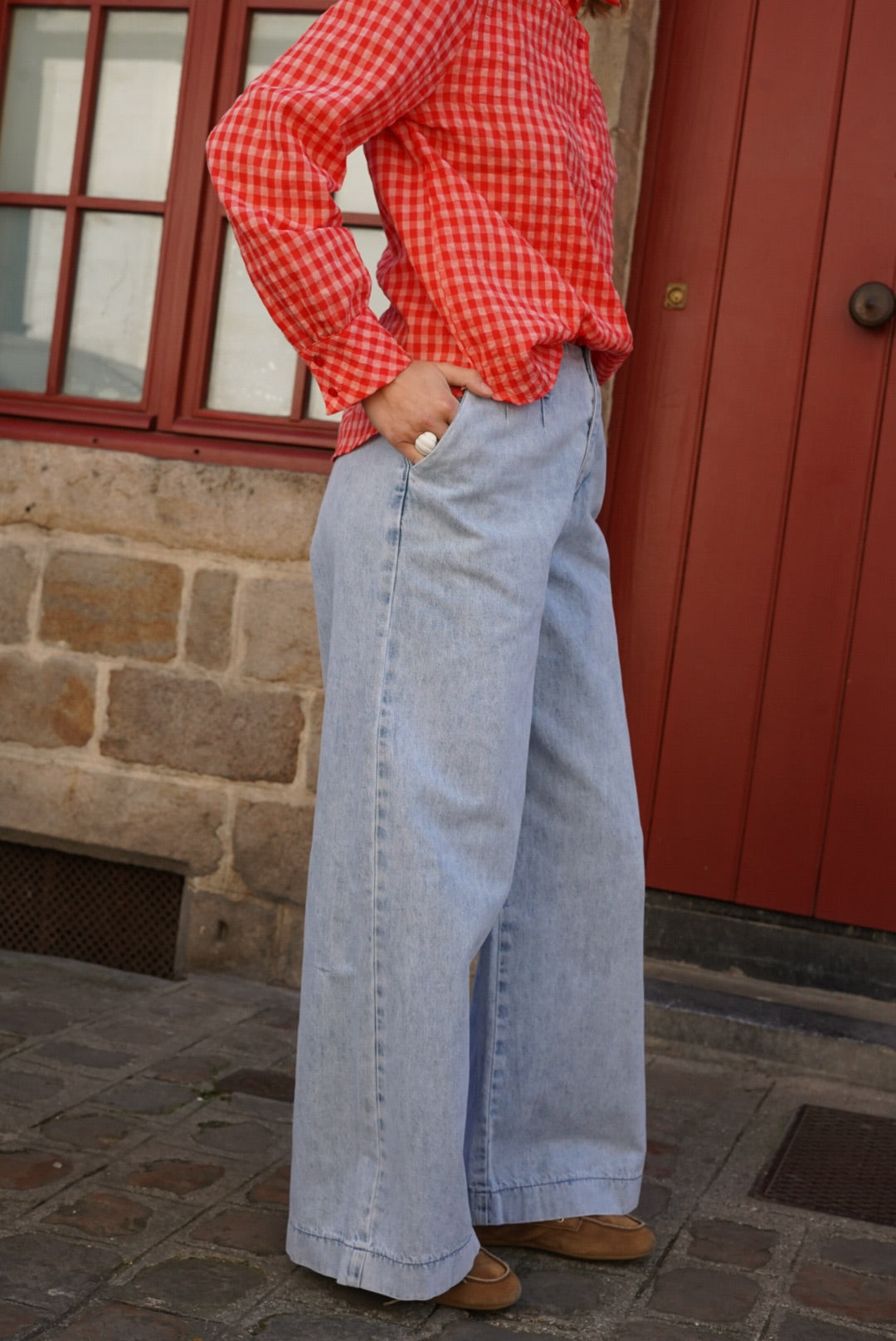 Vaquero Ancho Jules Denim Claro