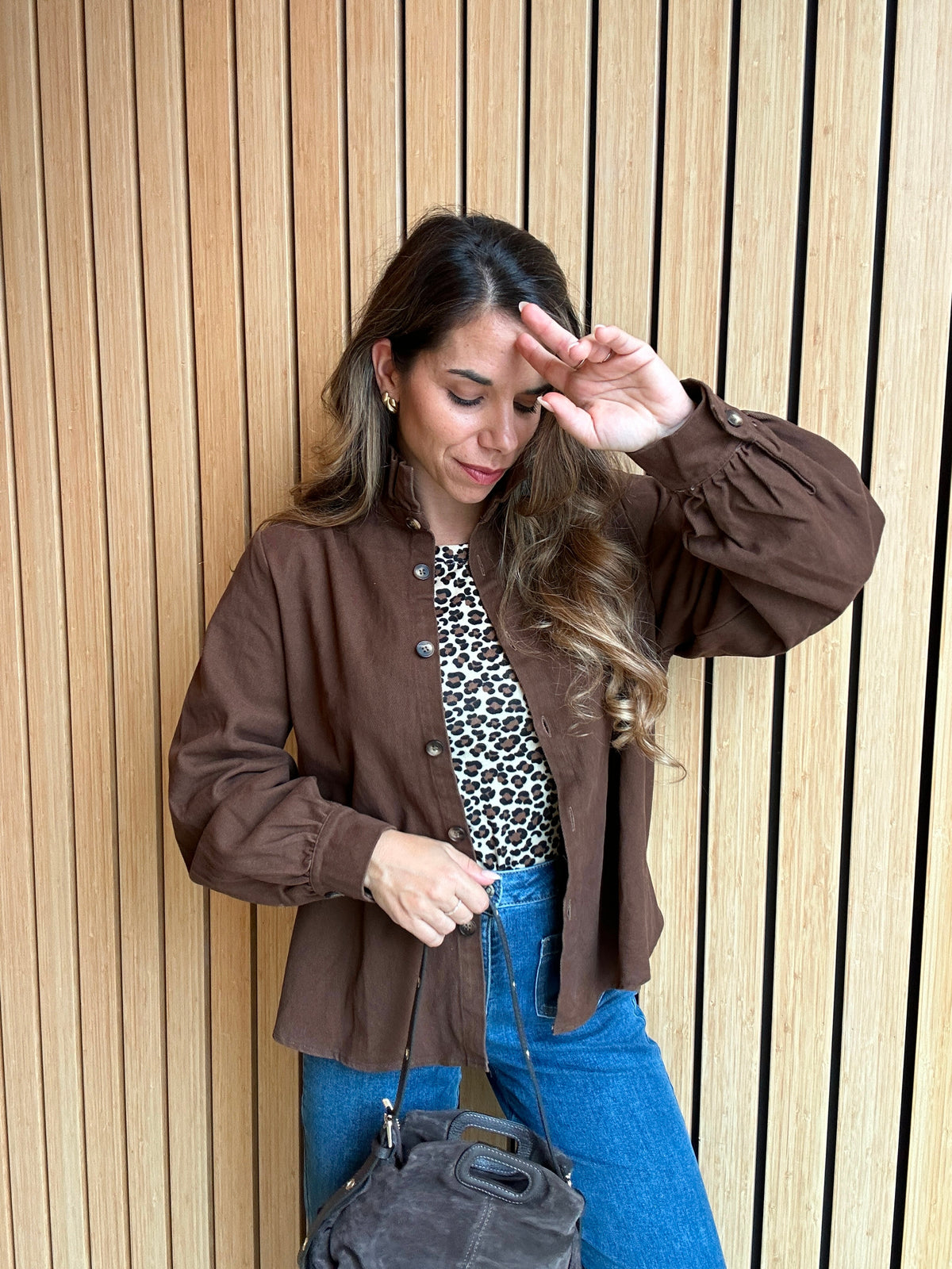 Céleste chocolate denim jacket