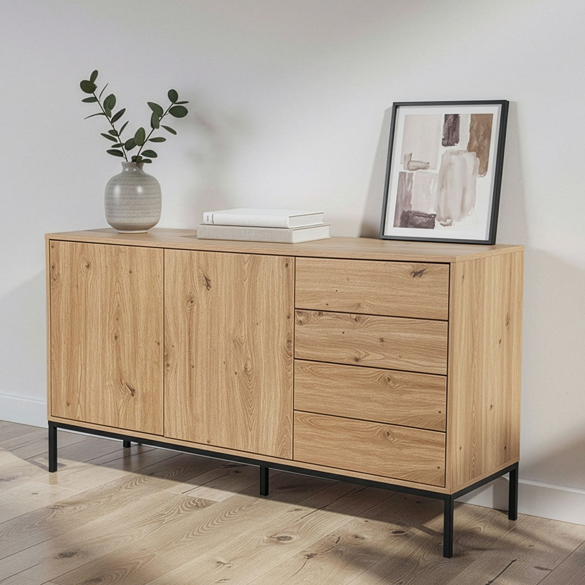 Lenny - Buffet 4 Tiroirs / 2 Portes