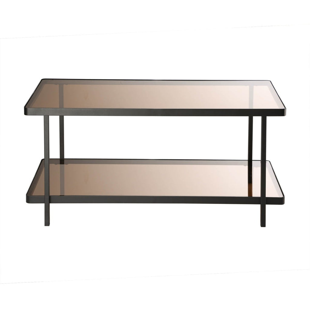 Ora - Table Basse - Verre Fumé - Noir