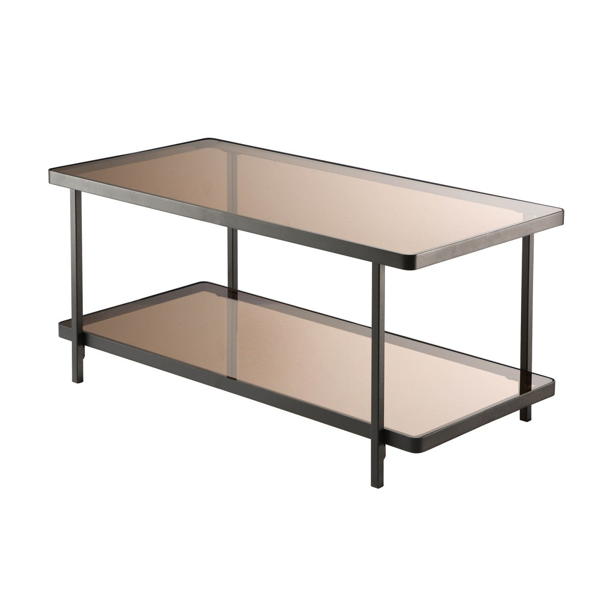 Ora - Table Basse - Verre Fumé - Noir