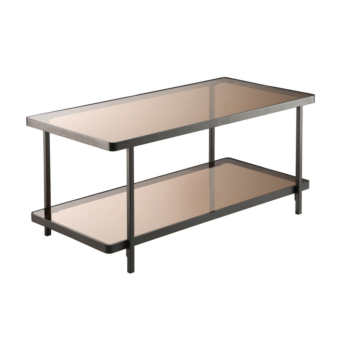 Ora - Table Basse - Verre Fumé - Noir