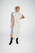 Maxi Dress Jersey Print Dot Graphic Made In Italy