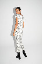 Maxi Dress Jersey Print Dot Graphic Made In Italy