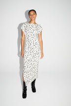 Maxi Dress Jersey Print Dot Graphic Made In Italy