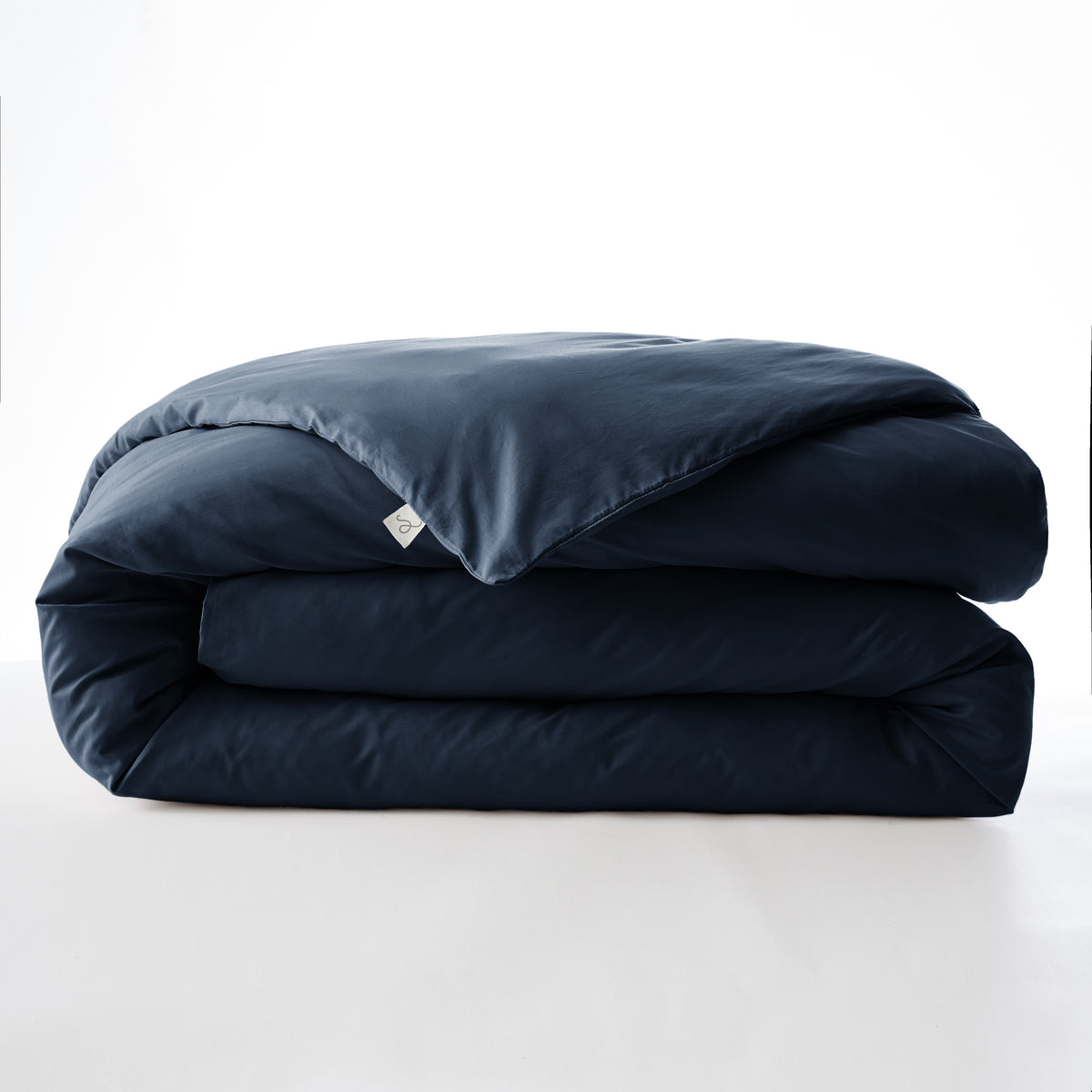 Bally - Housse De Couette Percale Unie - 100% Coton - Bleu Nuit