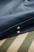Bally - Housse De Couette Percale Unie - 100% Coton - Bleu Nuit