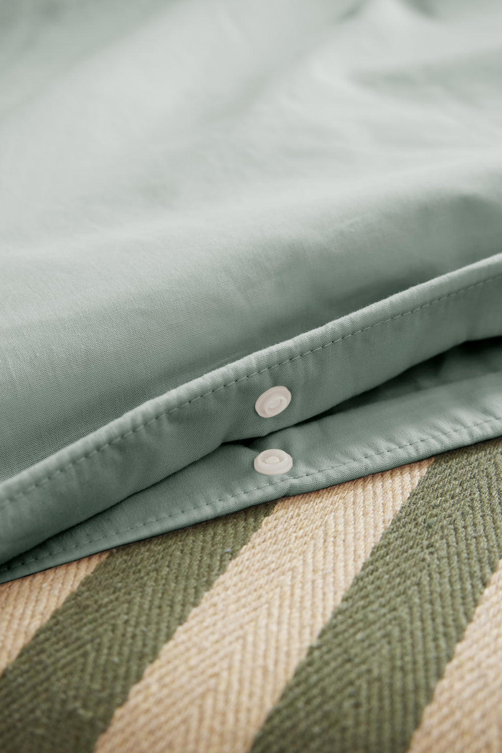 Bally - Housse De Couette Percale Unie - 100% Coton - Céladon