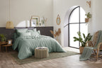 Bally - Housse De Couette Percale Unie - 100% Coton - Céladon