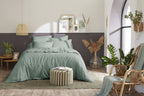 Bally - Housse De Couette Percale Unie - 100% Coton - Céladon