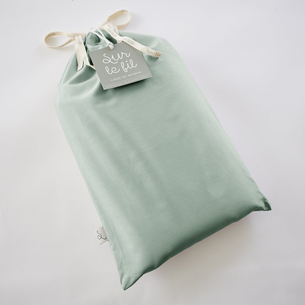 Bally - Housse De Couette Percale Unie - 100% Coton - Céladon