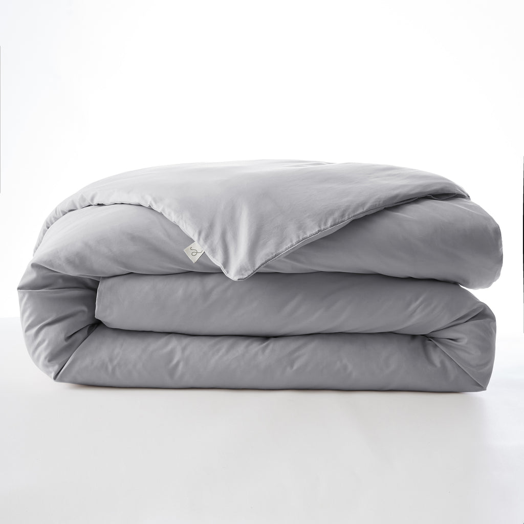 Bally - Housse De Couette Percale Unie - 100% Coton - Galet