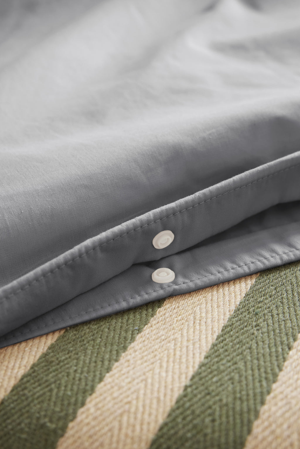 Bally - Housse De Couette Percale Unie - 100% Coton - Galet
