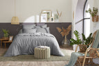 Bally - Housse De Couette Percale Unie - 100% Coton - Galet