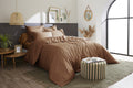 Bally - Housse De Couette Percale Unie - 100% Coton - Havane