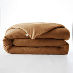 Bally - Housse De Couette Percale Unie - 100% Coton - Havane