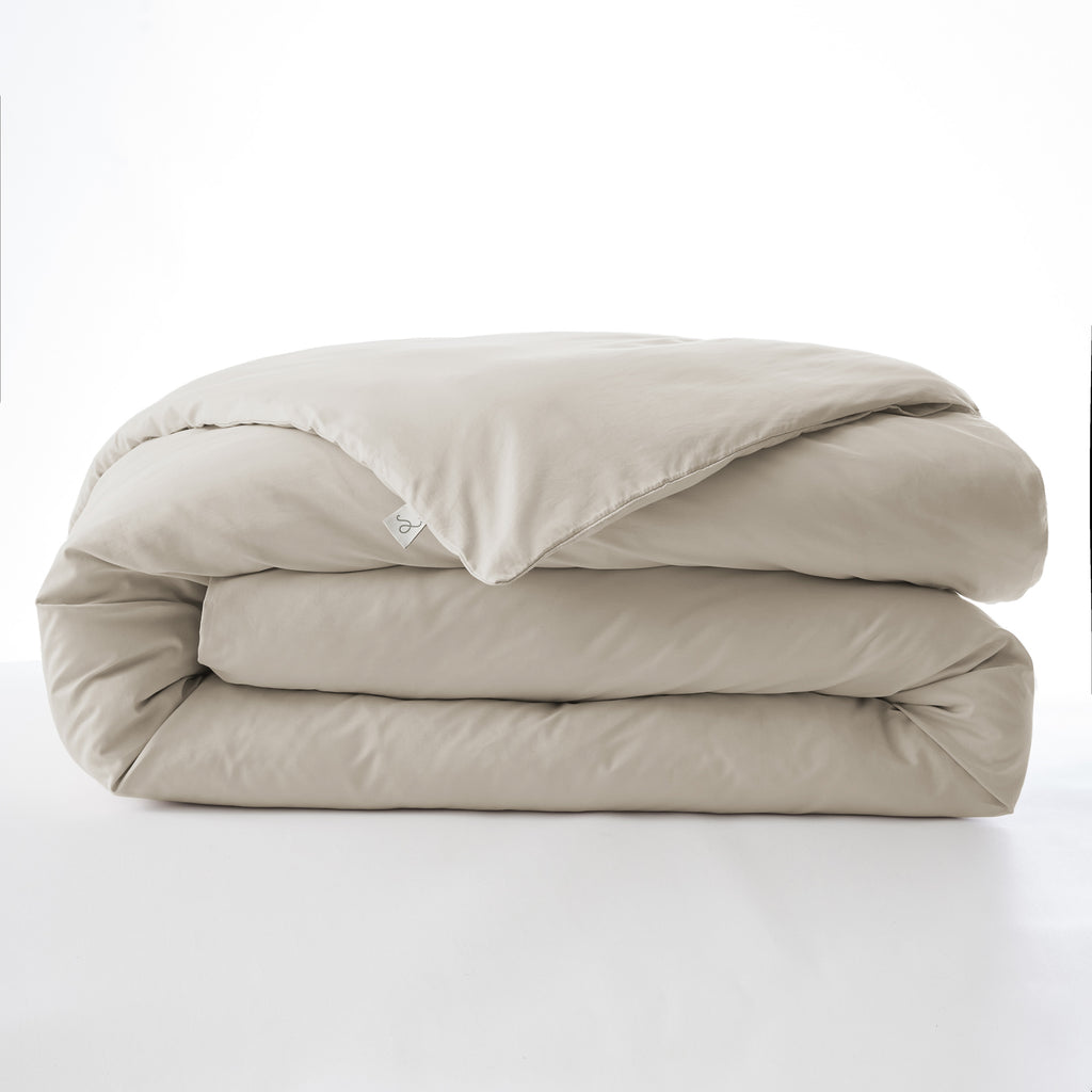 Bally - Housse De Couette Percale Unie - 100% Coton - Sable