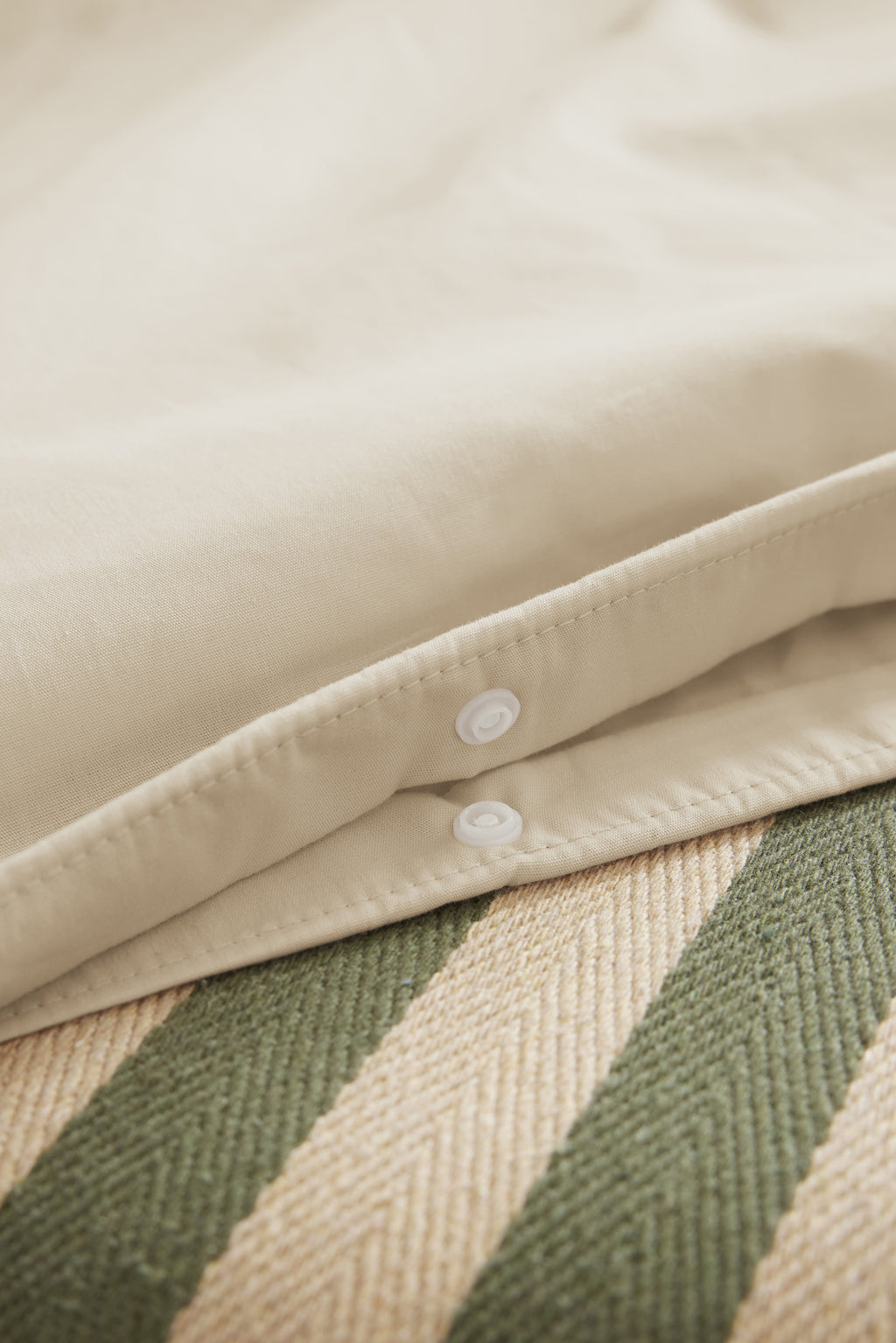 Bally - Housse De Couette Percale Unie - 100% Coton - Sable