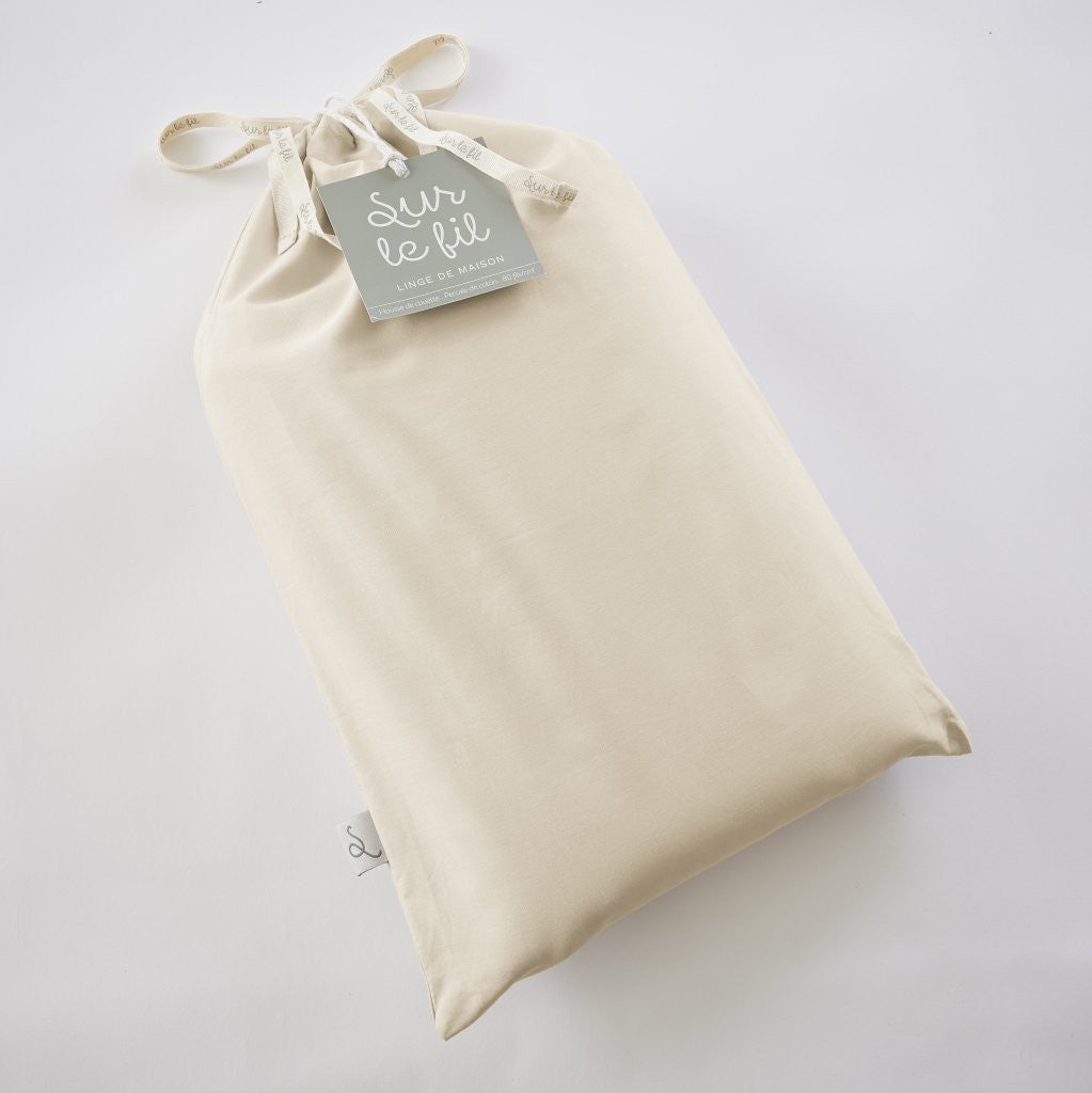 Bally - Housse De Couette Percale Unie - 100% Coton - Sable