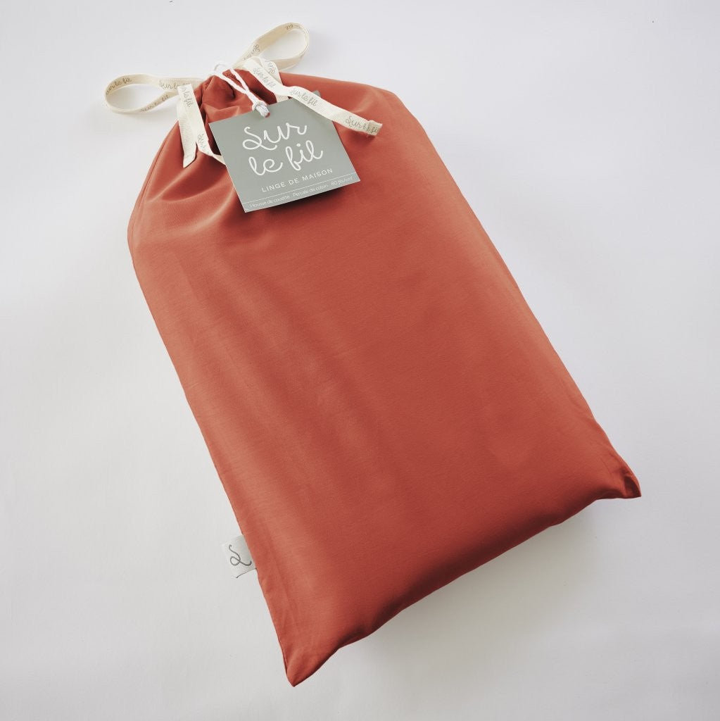 Bally - Housse De Couette Percale Unie - 100% Coton - Terre De Sienne