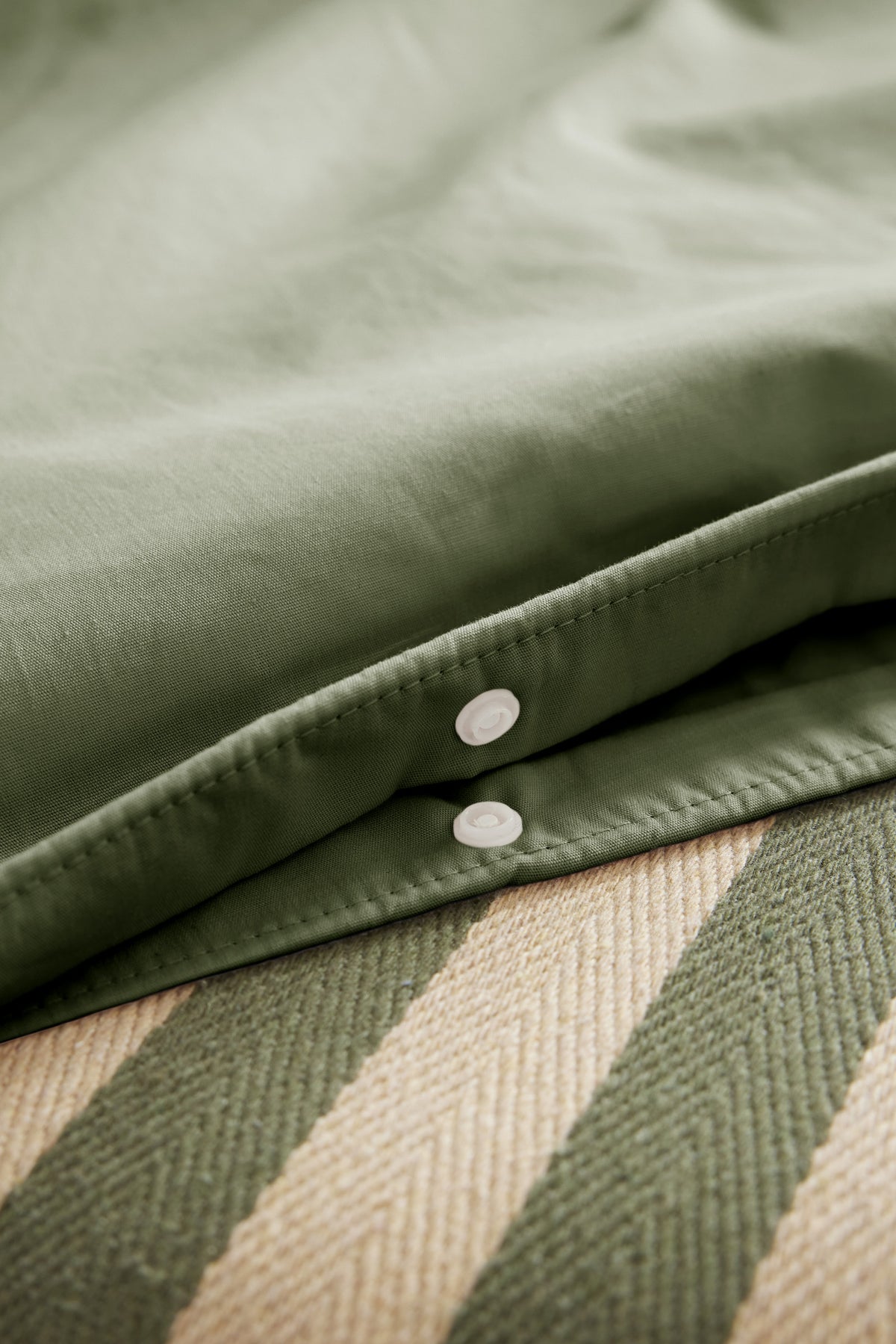 Bally - Housse De Couette Percale Unie - 100% Coton - Thym