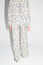 Pantalón Charlie Estampado Lunares Gráficos Fabricado En Italia - Gris