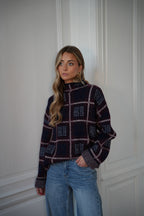 Pull À Carreaux Nala - Marine