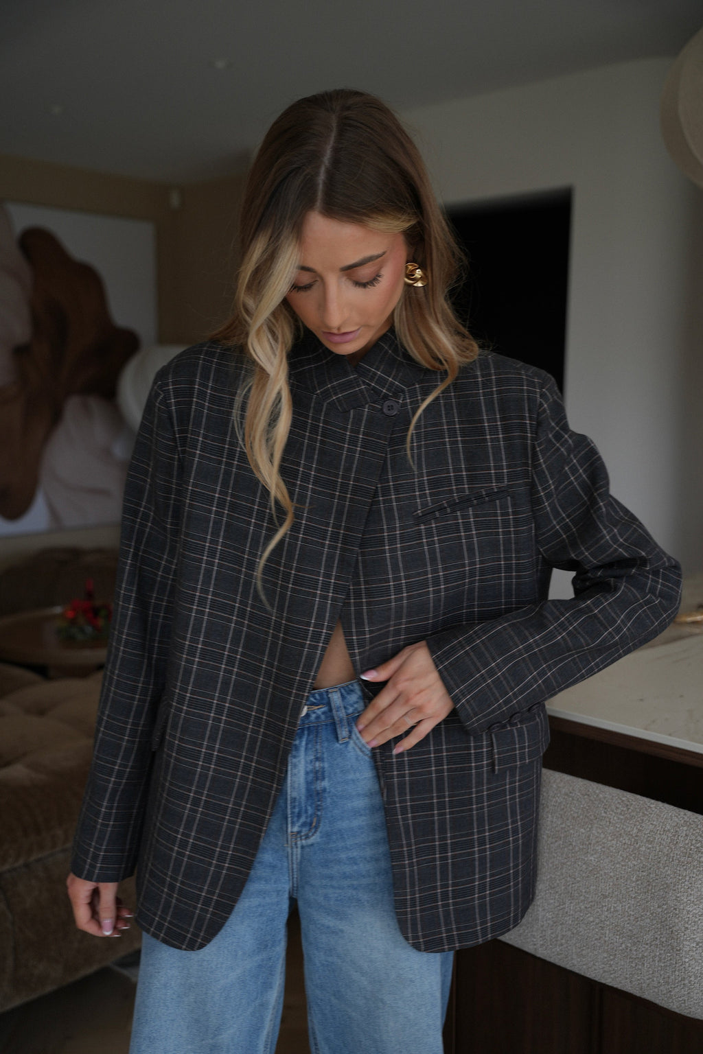 Blazer Asymétrique Loane - Gris