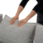 Louison - Sofá Cama Convertible 3 Plazas Chaise Longue - Tela Gris
