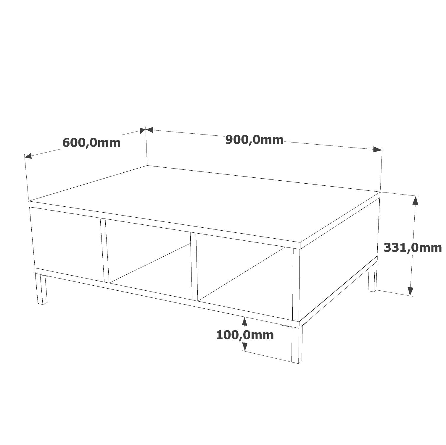 Tables Basses Rl2-Aa - Pin Atlantique / Anthracite
