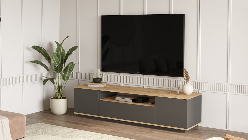 Meubles Tv Fr7-Aa - Pin Atlantique / Anthracite