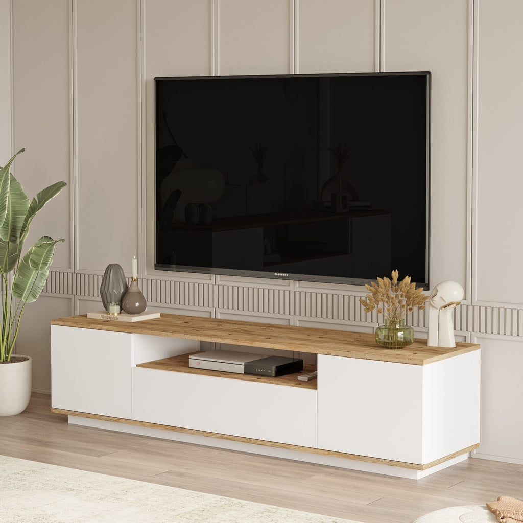 Meubles Tv Fr7-Aw - Pin Atlantique / Blanc